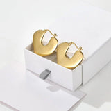Japanese Minimalist Polished Heart Earrings - floysun