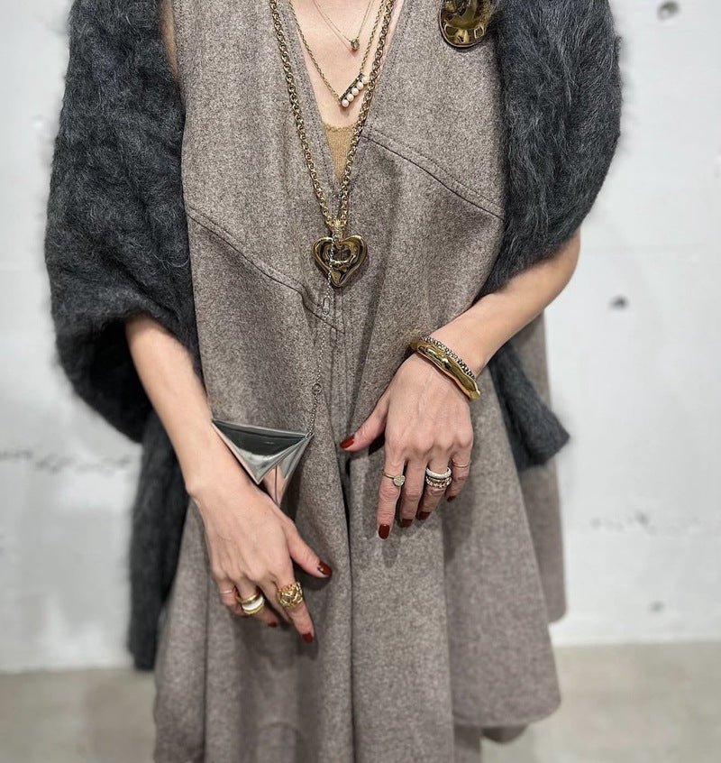 Japanese Minimalist Polished Heart Pendant Necklace - floysun