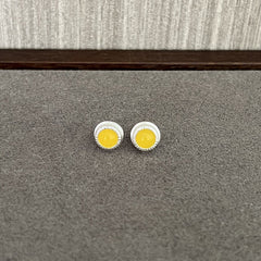 Japanese - Style 925 Sterling Silver Gemstone Stud Earrings - floysun