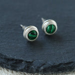 Japanese - Style 925 Sterling Silver Gemstone Stud Earrings - floysun