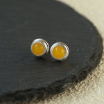Japanese - Style 925 Sterling Silver Gemstone Stud Earrings - floysun