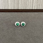 Japanese - Style 925 Sterling Silver Gemstone Stud Earrings - floysun