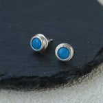 Japanese - Style 925 Sterling Silver Gemstone Stud Earrings - floysun