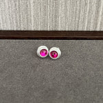 Japanese - Style 925 Sterling Silver Gemstone Stud Earrings - floysun