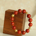 Joyful Red Stone Round Bead Bracelet - floysun