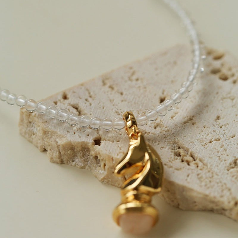 Knight Chess Horse Gemstone Beaded Necklace - floysun