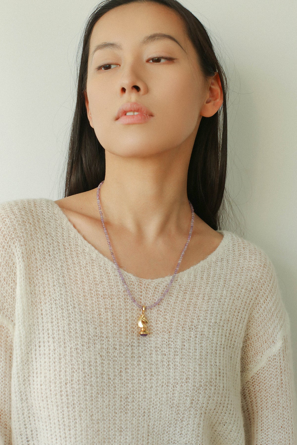 Knight Chess Horse Gemstone Beaded Necklace - floysun