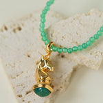 Knight Chess Horse Gemstone Beaded Necklace - floysun