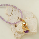 Knight Chess Horse Gemstone Beaded Necklace - floysun