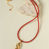 Knight Chess Horse Gemstone Beaded Necklace - floysun