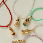 Knight Chess Horse Gemstone Beaded Necklace - floysun