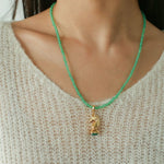 Knight Chess Horse Gemstone Beaded Necklace - floysun