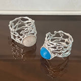Korean Artisan Birdcage Turquoise Ring - floysun