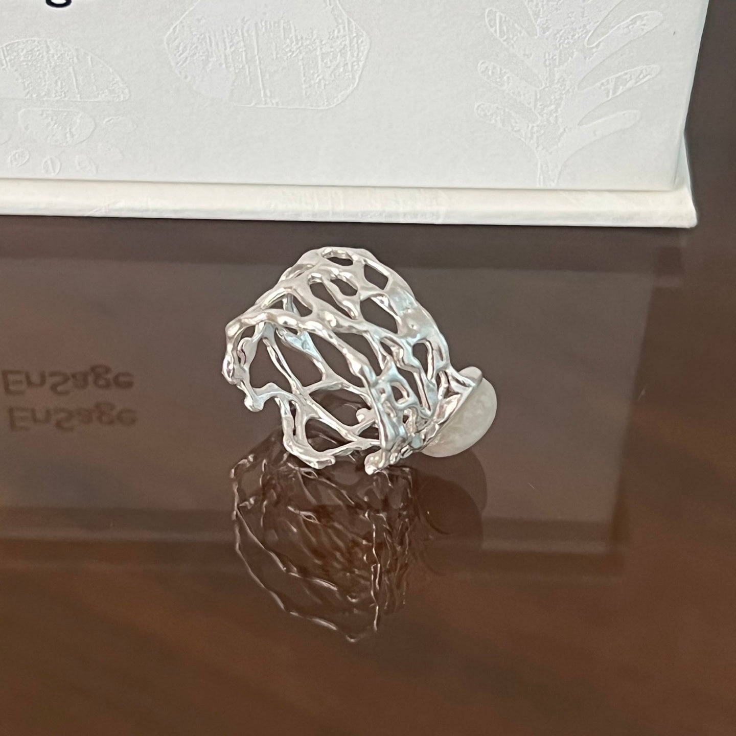 Korean Artisan Birdcage Turquoise Ring - floysun