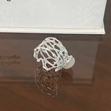 Korean Artisan Birdcage Turquoise Ring - floysun