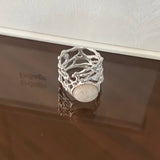 Korean Artisan Birdcage Turquoise Ring - floysun