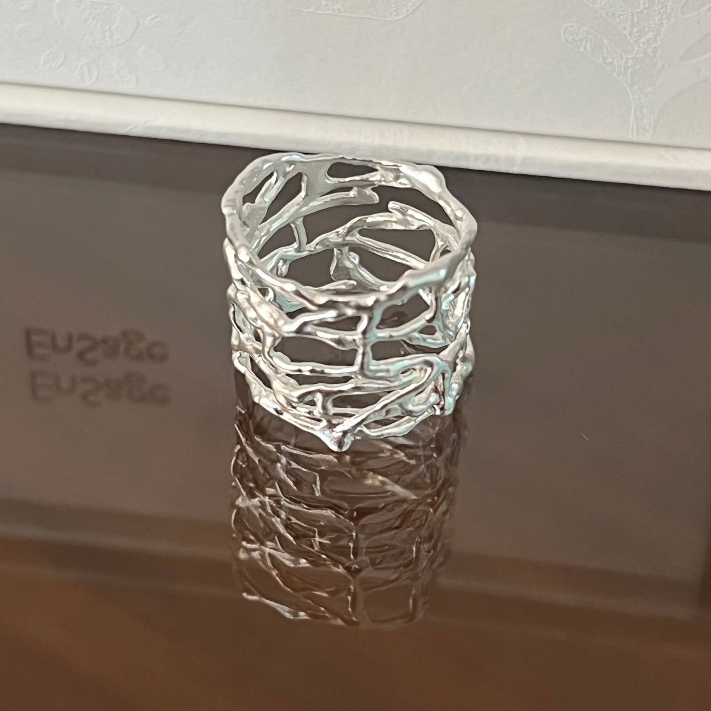 Korean Artisan Birdcage Turquoise Ring - floysun