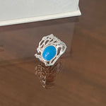 Korean Artisan Birdcage Turquoise Ring - floysun