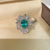 Lab - Created Paraiba Flower Ring & Pendant - floysun