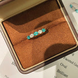 Lab - Grown Paraiba Minimalist Ring - floysun