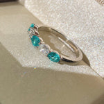 Lab - Grown Paraiba Minimalist Ring - floysun