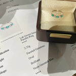 Lab - Grown Paraiba Minimalist Ring - floysun