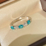 Lab - Grown Paraiba Minimalist Ring - floysun