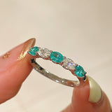 Lab - Grown Paraiba Minimalist Ring - floysun