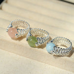 Lace Aura Natural Stone Ring - floysun