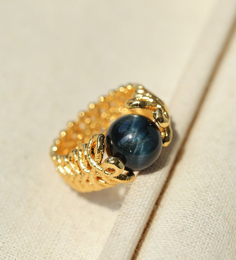 Lace Aura Natural Stone Ring - floysun