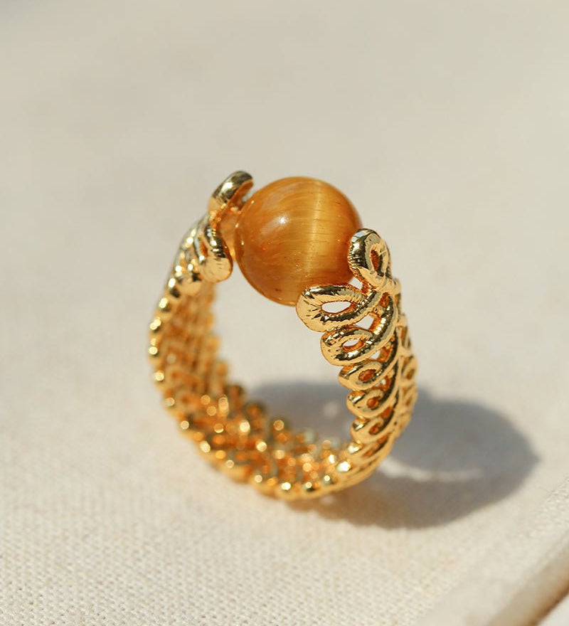 Lace Aura Natural Stone Ring - floysun