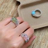 Lace Aura Natural Stone Ring - floysun