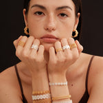 Lace Pattern Diamond Open Ring - floysun