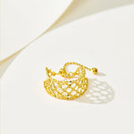Lace Texture Adjustable Ring - floysun