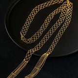 Lace Veil Metallic Long Necklace - floysun