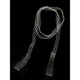 Lace Veil Metallic Long Necklace - floysun