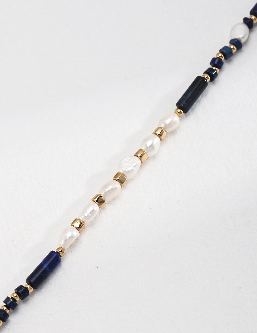 Lapis and Pearl Beaded Necklace - floysun