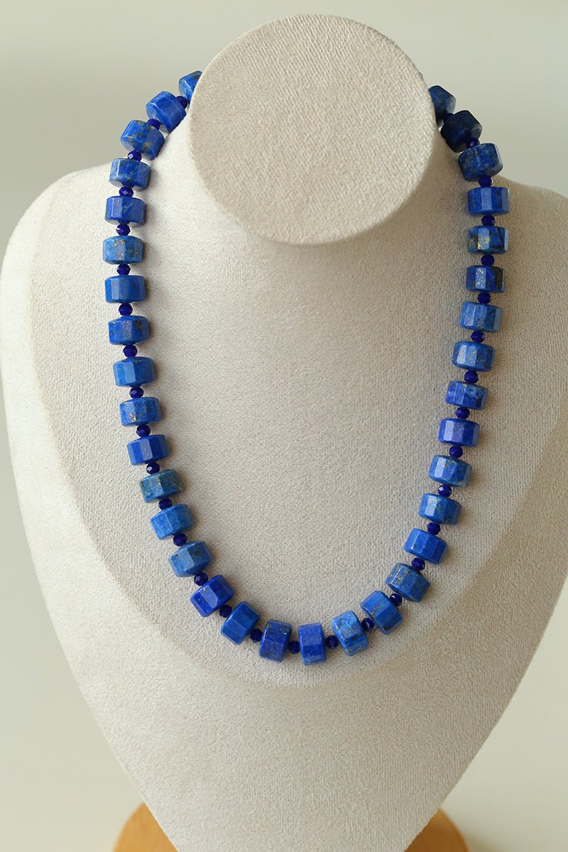 Lapis Lazuli Beaded Necklace - floysun