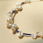 Lapis Lazuli & Petal Baroque Pearl Necklace - floysun