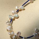 Lapis Lazuli & Petal Baroque Pearl Necklace - floysun