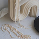 Large and Small Pearls Spliced Extra Long Pearl Necklace-Large Pearl Style - floysun