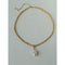 Large Baroque Pearl Pendant Lava Texture Gold Necklace - floysun