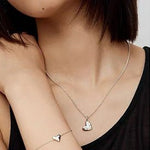 Large Hammered Heart Necklace - floysun