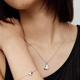 Large Hammered Heart Necklace - floysun