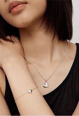 Large Hammered Heart Necklace - floysun