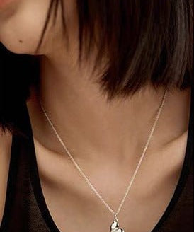 Large Hammered Heart Necklace - floysun