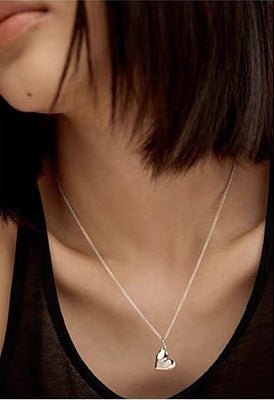 Large Hammered Heart Necklace - floysun