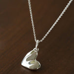 Large Hammered Heart Necklace - floysun