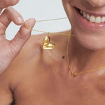 Large Hammered Heart Necklace - floysun
