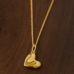 Large Hammered Heart Necklace - floysun